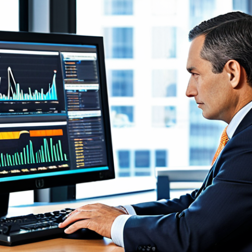 **

"A financial analyst, fully clothed in appropriate business attire, meticulously reviewing a financial report on a computer screen in a brightly lit office. The office background includes charts, graphs, and a Bloomberg terminal. Safe for work, appropriate content, professional setting, perfect anatomy, natural proportions, well-formed hands, proper finger count, high quality."

**