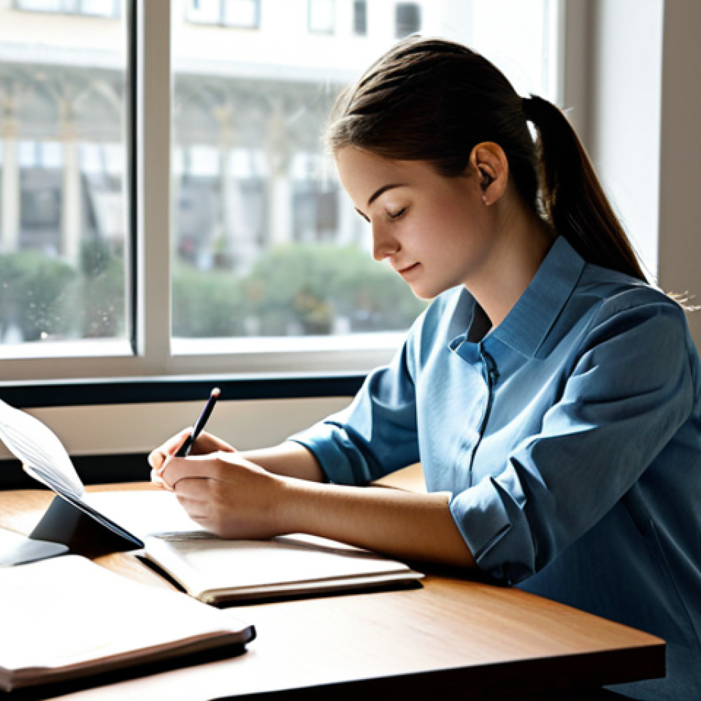 CFA 공부 중 시간 관리 도구 - Focused Study Session**

"A bright and organized study space with a young professional woman, fully ...