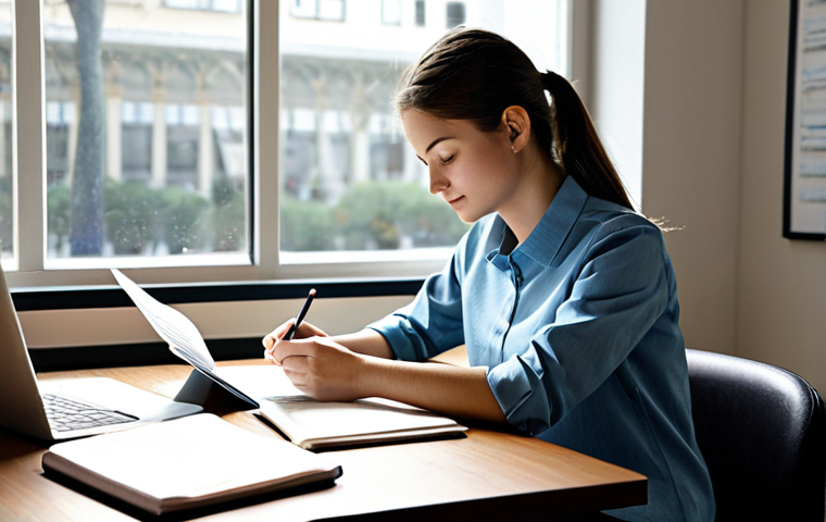 CFA 공부 중 시간 관리 도구 - Focused Study Session**

"A bright and organized study space with a young professional woman, fully ...