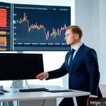 CFA로 진출할 수 있는 직무들 - A professional Russian CFA charterholder in a modern Moscow office, dressed in formal business attir...