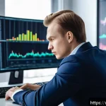 CFA와 CPA 자격증 비교 - A professional Russian financial analyst in a modern Moscow office, dressed in formal business attir...